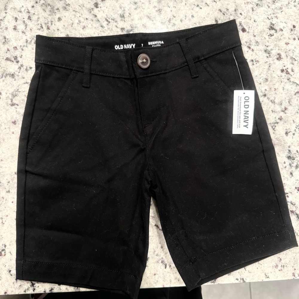 Bundle Old Navy girls Black+Tan Bermudas shorts
